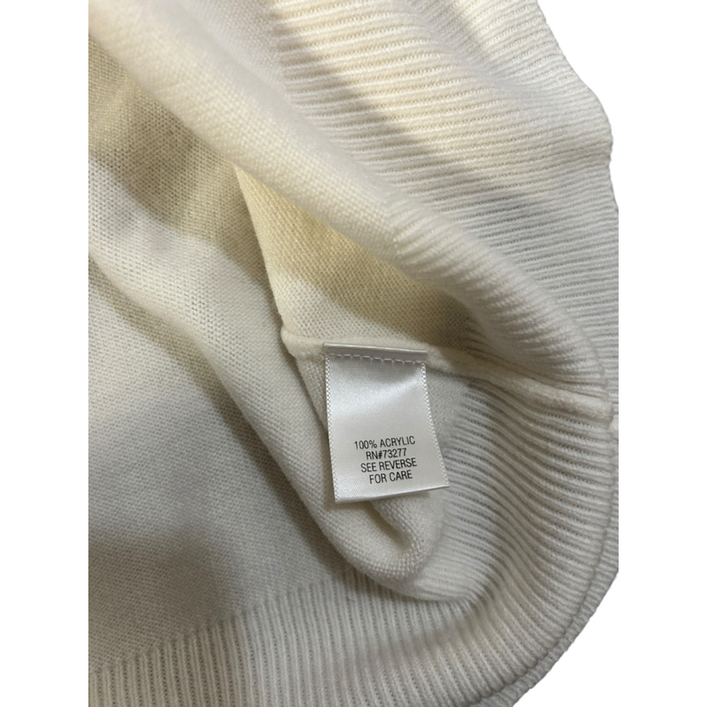 Croft & Barrow Cream V-Neck Sweater M - Picture 6 of 7